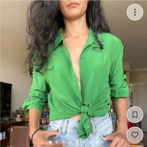 Jcrew silk button up blouse
